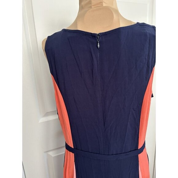 Jessica London Navy Sunset Color Block Tank Maxi Dress Size 14W - Picture 5 of 12